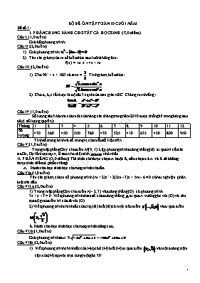 Bộ đề ôn thi cuối năm môn Toán Lớp 10